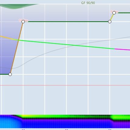 Dive profile at 20m - Subsurface