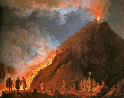 Jacob Philipp Hackert: erupción del Vesubio en 1774